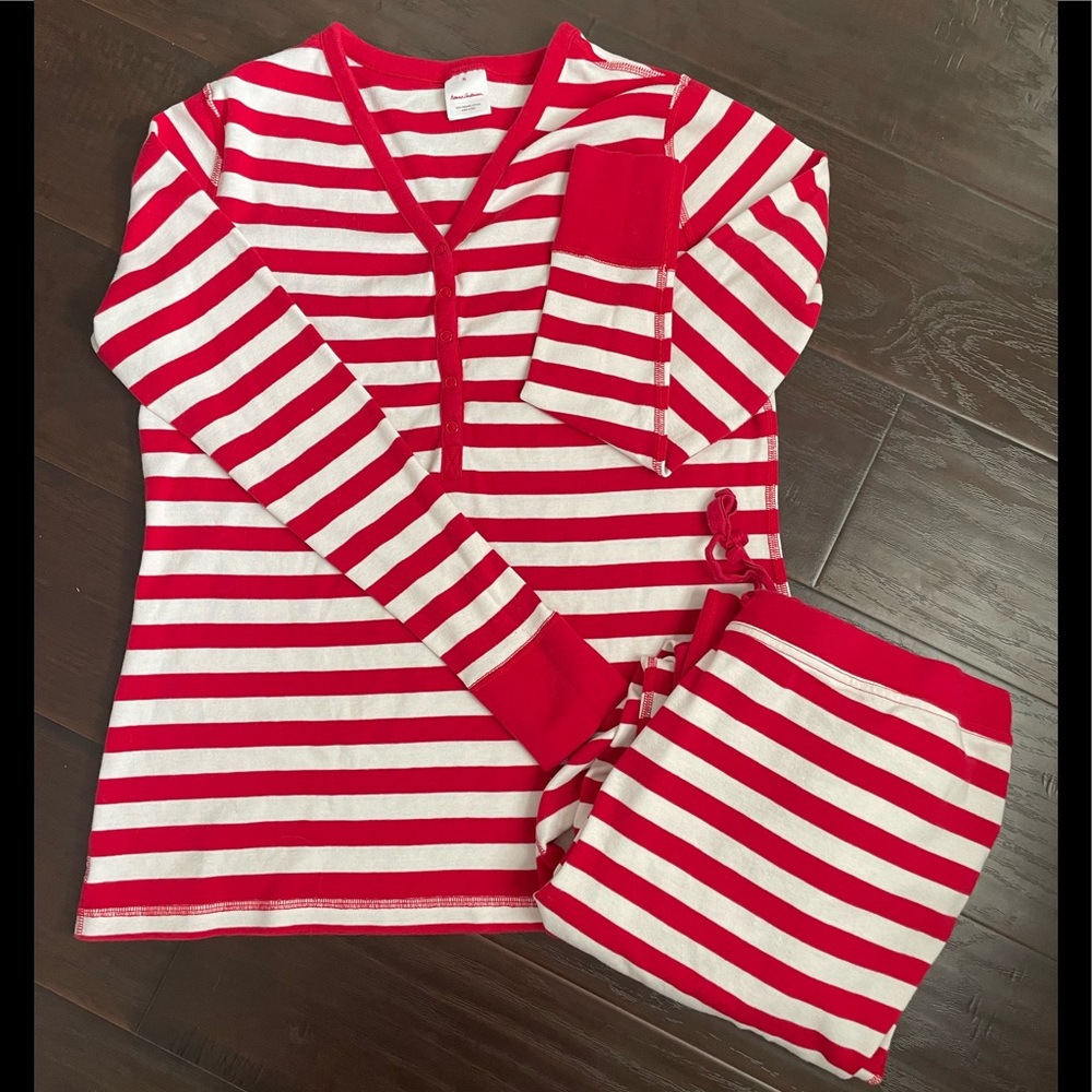 Hanna Andersson Striped Pajama Set - Top (XL) Bottom (XXL)